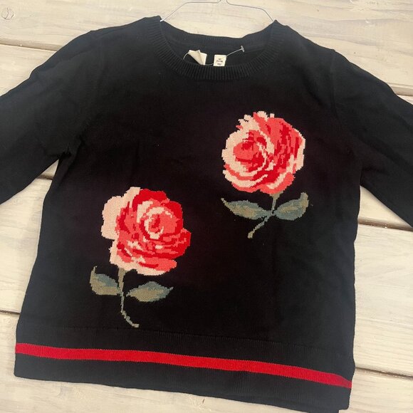 GAP Kids Black Rose Sweater – XXL (14–16) NWT Fall / Back to School - Picture 1 of 5